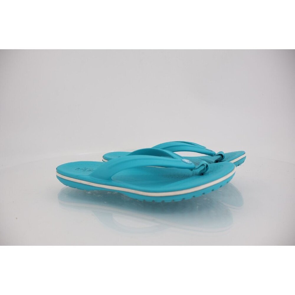 Crocs Crocband Girls Junior Size 1 Flip Flop Sandals Blue Lightweight Comfy